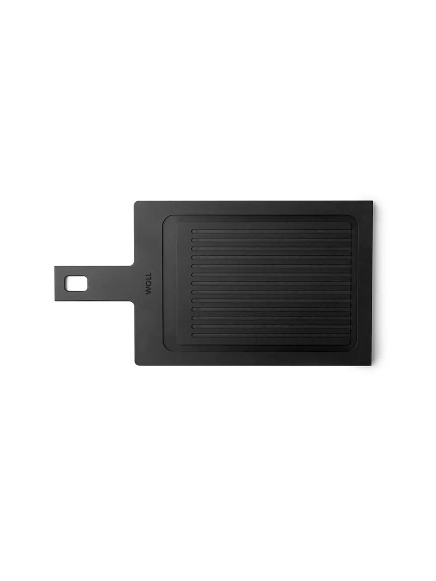 WOLL | Schneidebrett CUT and SERVE 44x23cm Schwarz mit Rillen Schwarz | 